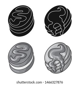 Vector design of confectionery and culinary icon. Set of confectionery and product vector icon for stock.