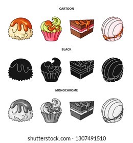 Vector design of confectionery and culinary logo. Collection of confectionery and product stock vector illustration.