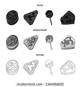 Vector design of confectionery and culinary logo. Collection of confectionery and product vector icon for stock.