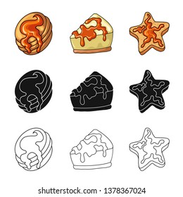 Vector design of confectionery and culinary logo. Collection of confectionery and product vector icon for stock.