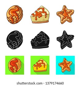 Vector design of confectionery and culinary logo. Set of confectionery and product stock vector illustration.