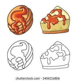Vector design of confectionery and culinary logo. Collection of confectionery and product vector icon for stock.