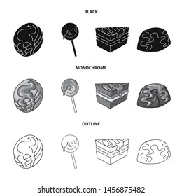 Vector design of confectionery and culinary logo. Collection of confectionery and product vector icon for stock.