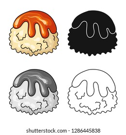 Vector design of confectionery and culinary sign. Set of confectionery and product stock vector illustration.