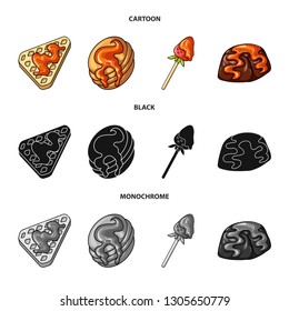 Vector design of confectionery and culinary sign. Collection of confectionery and product vector icon for stock.