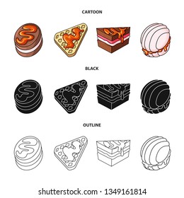 Vector design of confectionery and culinary symbol. Collection of confectionery and product vector icon for stock.