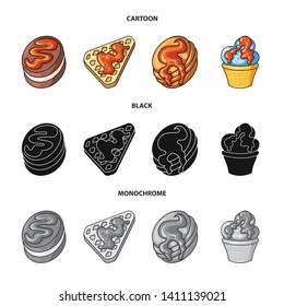 Vector design of confectionery and culinary symbol. Collection of confectionery and product stock vector illustration.