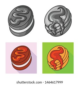 Vector design of confectionery and culinary symbol. Collection of confectionery and product vector icon for stock.
