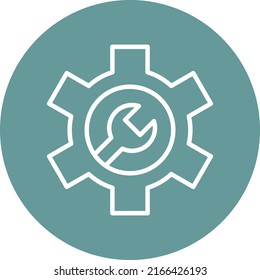 Estilo de icono de configuración de diseño de vectores