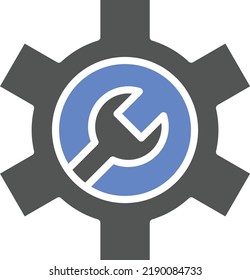 Estilo de icono de configuración de diseño de vectores
