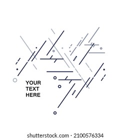 Vector design with connect blue triangles and lines. Business and communication technology concept. Abstract modern background