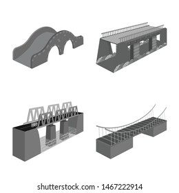 Vector design of connection and crossing icon. Collection of connection and design vector icon for stock.