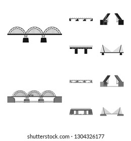 Vector design of connection and design icon. Collection of connection and side vector icon for stock.