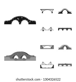 Vector design of connection and design icon. Collection of connection and side stock vector illustration.
