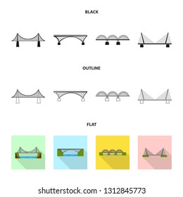 Vector design of connection and design icon. Collection of connection and side stock symbol for web.