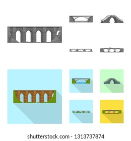 Vector design of connection and design icon. Collection of connection and side vector icon for stock.