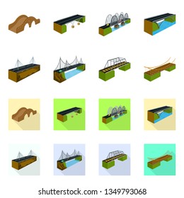 Vector design of connection and design icon. Collection of connection and side stock symbol for web.
