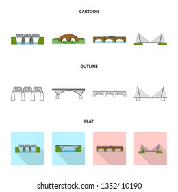 Vector design of connection and design icon. Collection of connection and side stock symbol for web.