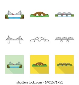 Vector design of connection and design icon. Collection of connection and side stock vector illustration.