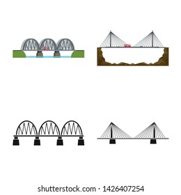 Vector design of connection and design icon. Collection of connection and side stock symbol for web.