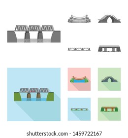 Vector design of connection and design icon. Collection of connection and side stock symbol for web.