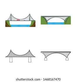 Vector design of connection and design icon. Collection of connection and side stock symbol for web.
