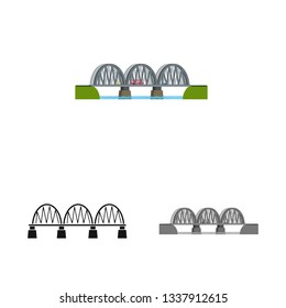 Vector design of connection and design icon. Set of connection and side vector icon for stock.