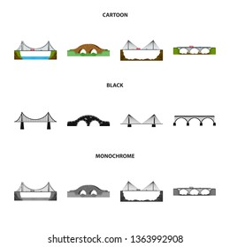 Vector design of connection and design icon. Set of connection and side stock vector illustration.