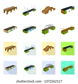 Vector design of connection and design icon. Set of connection and side stock symbol for web.