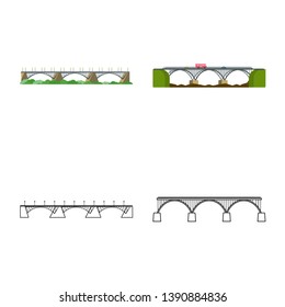 Vector design of connection and design icon. Set of connection and side stock symbol for web.