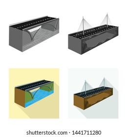 Vector design of connection and design icon. Set of connection and side stock symbol for web.