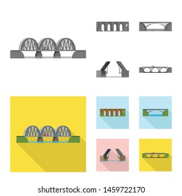 Vector design of connection and design icon. Set of connection and side vector icon for stock.