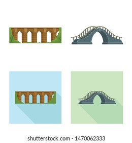 Vector design of connection and design icon. Set of connection and side stock vector illustration.