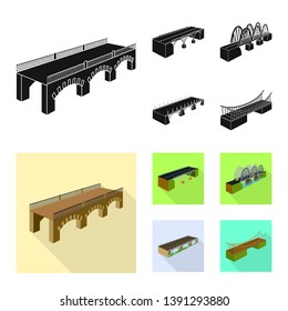 Vector design of connection and design logo. Collection of connection and side vector icon for stock.