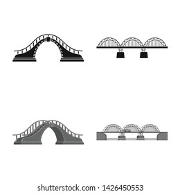 Vector design of connection and design logo. Collection of connection and side stock vector illustration.