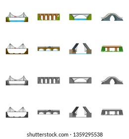 Vector design of connection and design logo. Set of connection and side stock symbol for web.