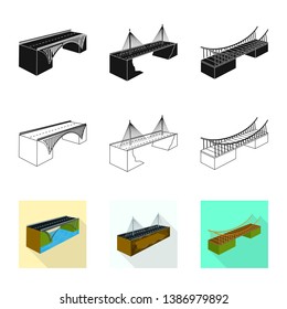 Vector design of connection and design logo. Set of connection and side stock symbol for web.