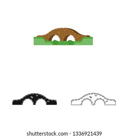 Vector design of connection and design sign. Collection of connection and side vector icon for stock.