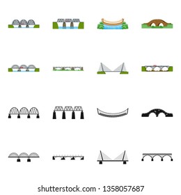 Vector design of connection and design sign. Collection of connection and side vector icon for stock.