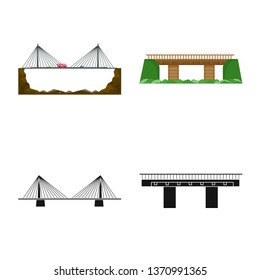 Vector design of connection and design sign. Collection of connection and side stock vector illustration.