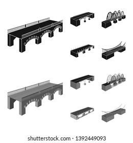 Vector design of connection and design sign. Collection of connection and side vector icon for stock.