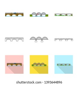 Vector design of connection and design sign. Collection of connection and side stock symbol for web.