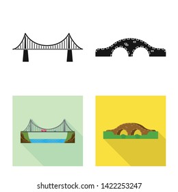 Vector design of connection and design sign. Collection of connection and side stock vector illustration.