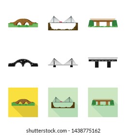 Vector design of connection and design sign. Collection of connection and side stock symbol for web.