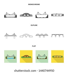 Vector design of connection and design sign. Collection of connection and side stock symbol for web.