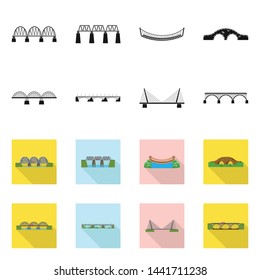 Vector design of connection and design sign. Collection of connection and side vector icon for stock.