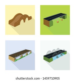 Vector design of connection and design sign. Collection of connection and side stock vector illustration.