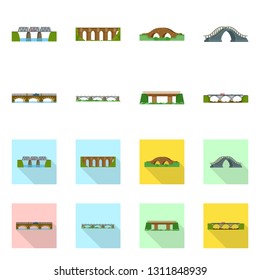 Vector design of connection and design sign. Set of connection and side stock symbol for web.