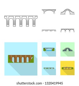 Vector design of connection and design sign. Set of connection and side vector icon for stock.