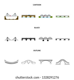 Vector design of connection and design sign. Set of connection and side vector icon for stock.